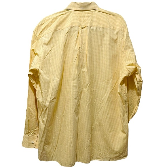 Tommy Hilfiger Men’s Long Sleeve Size XL (17) Yellow & White Button Down Shirt - Picture 4 of 5
